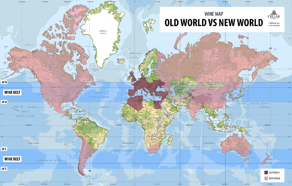 Khu vực rượu vang Thế giới cũ và Thế giới mới