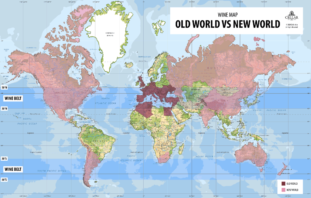 Old World and New World wine regions
