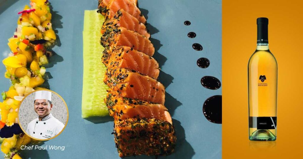 Seared Salmon With Mango Fantasy & Verduzzo Venezia Giulia IGT | Wine & Food Pairing