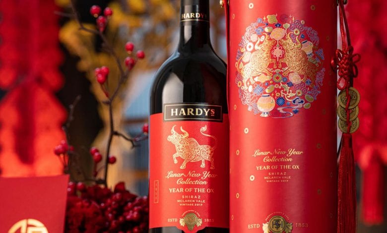 New World Wine Brand Hardys Year of the Ox Special Edition Gift Box. Credit: Hardys