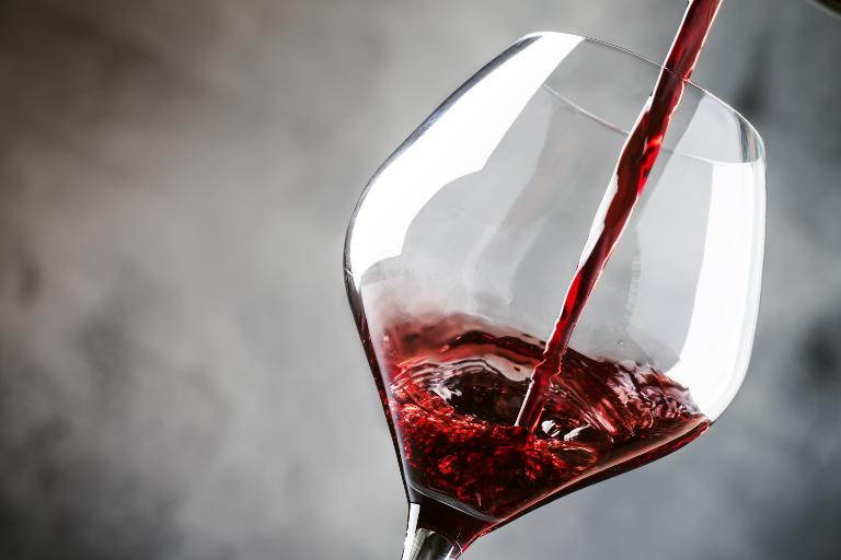 Burgundy Wine Glass